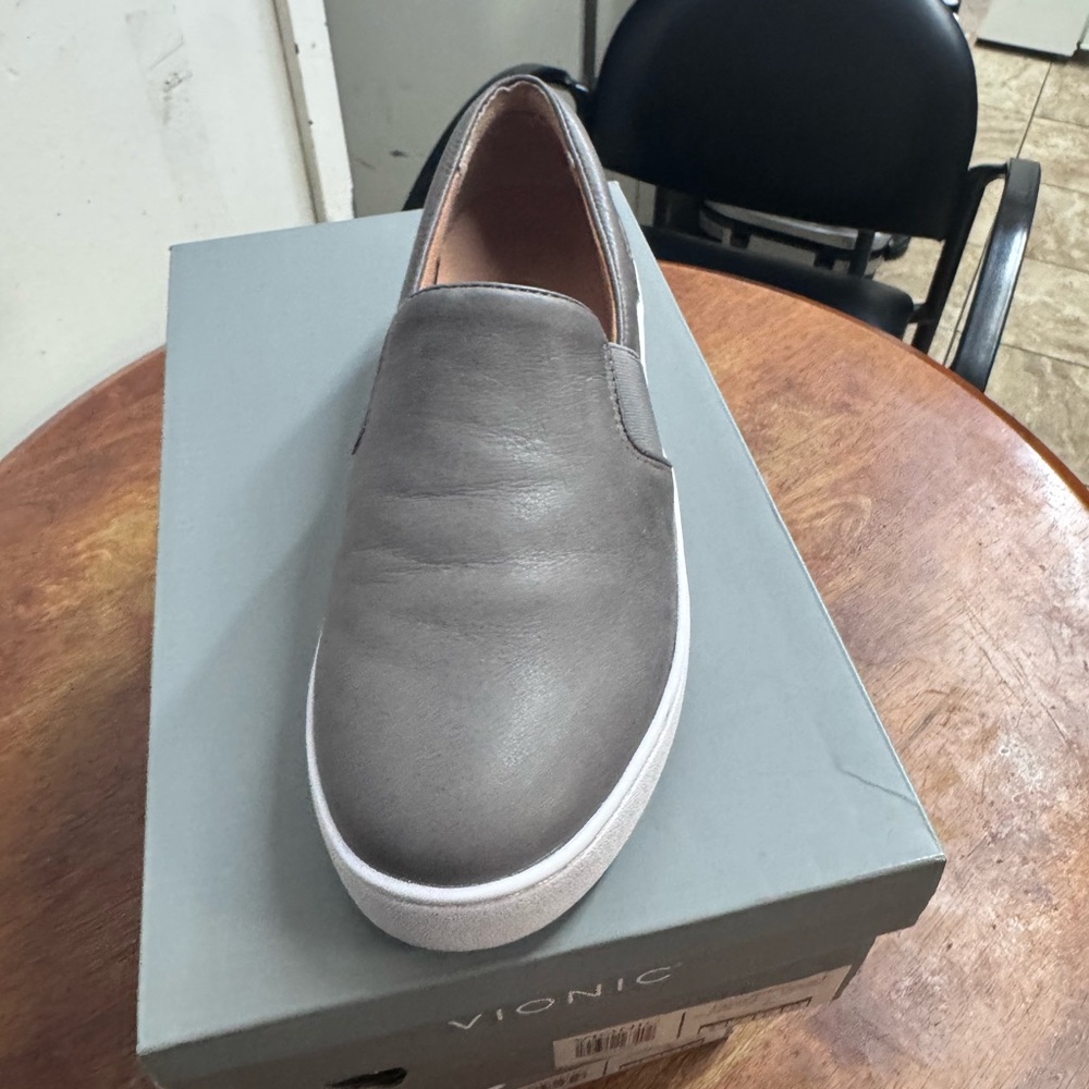 Vionic Charcoal Slip-On with White Sole - Picture 2 of 3